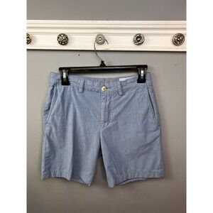 Southern Tide Flat Front Chino‎ Shorts Mens 28W Solid Blue Pockets Logo Preppy